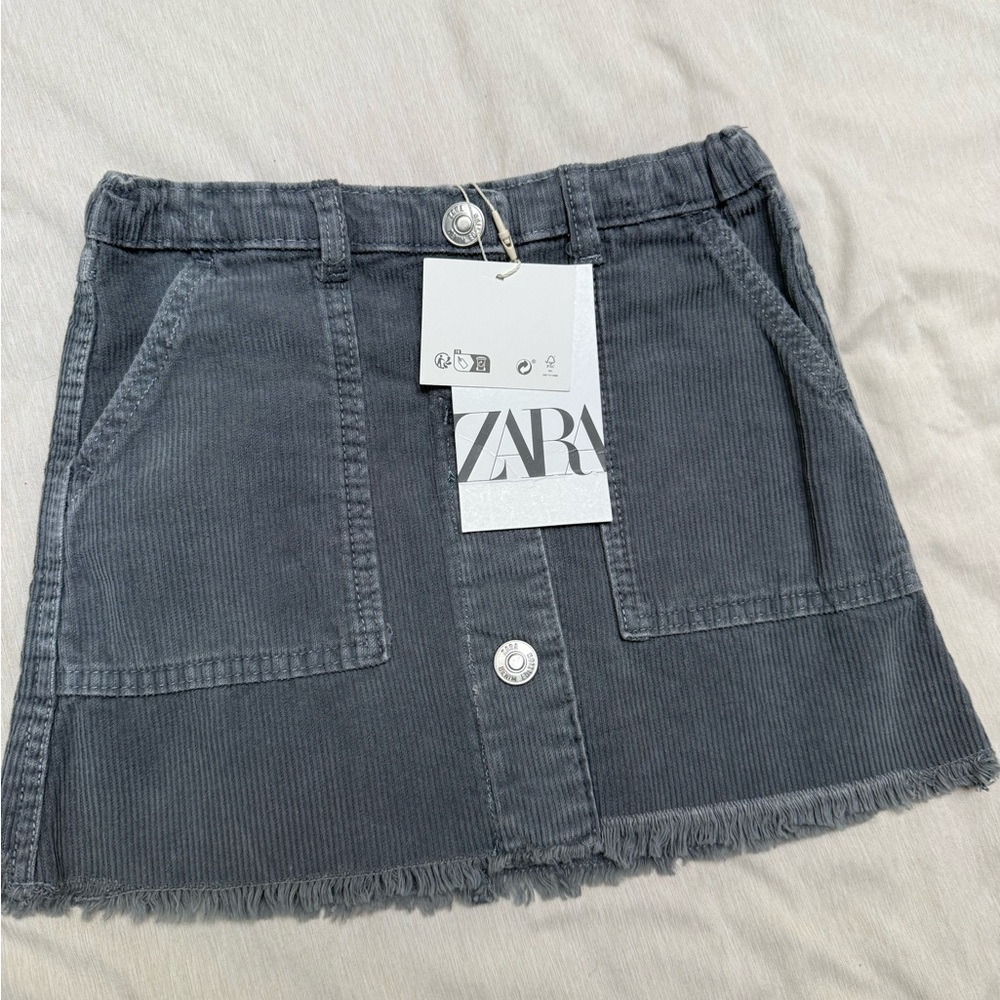 Toddler Zara Charcoal Corduroy Mini Skirt NWT size 2-3